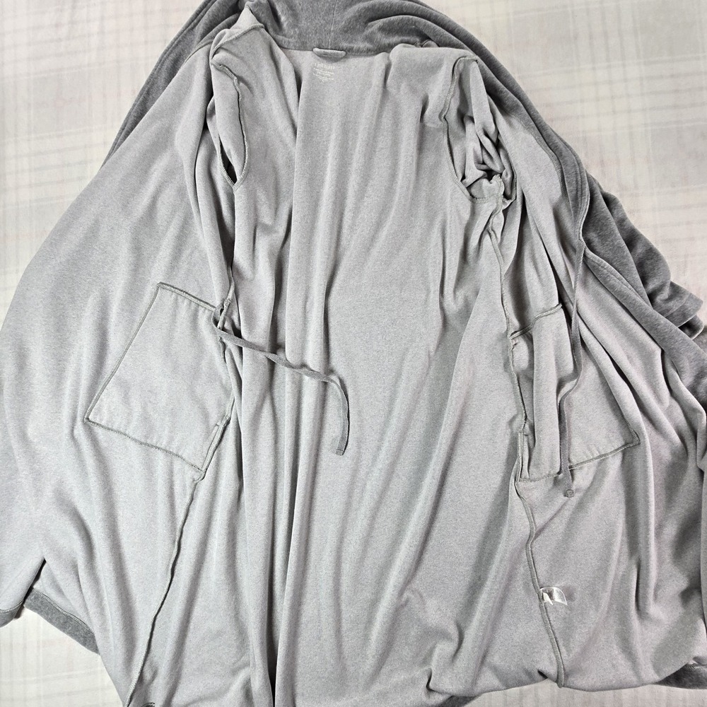 J Jill Sleep Shawl Collar Velour Tie-Waist Robe Pockets Gray XL - Picture 10 of 14